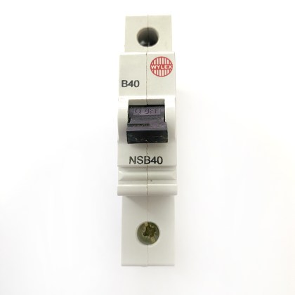 Wylex NSB40 Old Style Metal Clip B40 40A 40 Amp MCB Circuit Breaker Type B